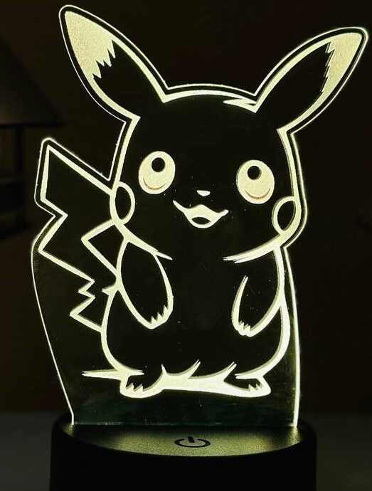 GearUP Acrylic Multicolor Night Lamp (DIYA) – Black